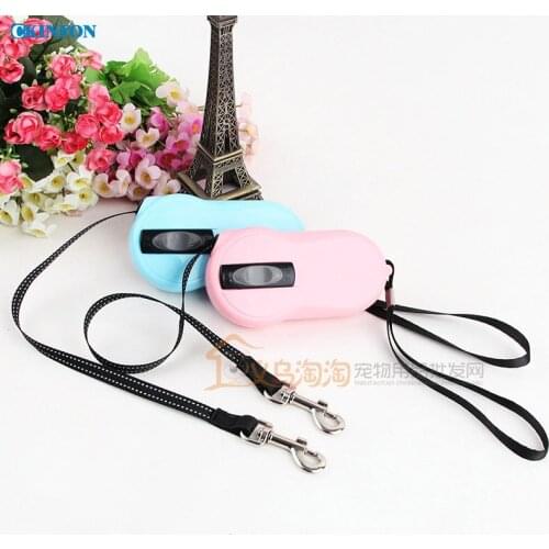 20Pcs/Lot Music Mini Hand-held Type Automatic Retractable Dog Pet Traction Rope 2.4 Meters