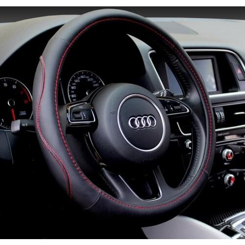 38CM Steering-wheel Cover Microfiber Leather Steering Wheel Covers Non-slip Skin Feel Car-cover Car-styling Accessories