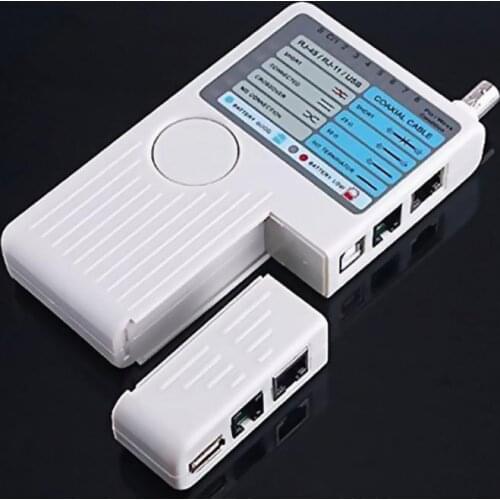 4 In 1 Network Cable Tester RJ45/RJ11/USB/BNC LAN Cable Cat5 Cat6 Wire Tester