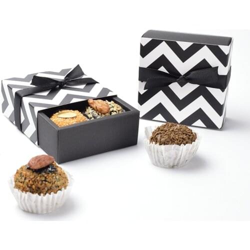 50 Pcs Drawer Box Packaging Black Small Paper Gift Box Jewelry Cosmetic Food Candy Sweets Chocolate Wedding Favor Boxes Kraft