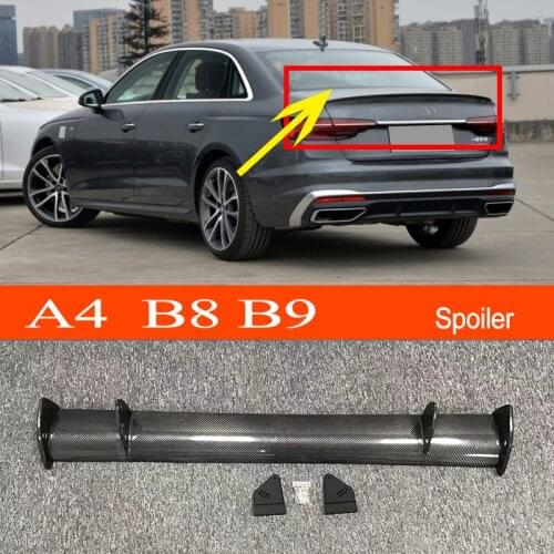 A4 b8 b9 Carbon Fiber Car-styling Sporty Rear Trunk Wing Spoiler for Audi A4 b8 b9 2009