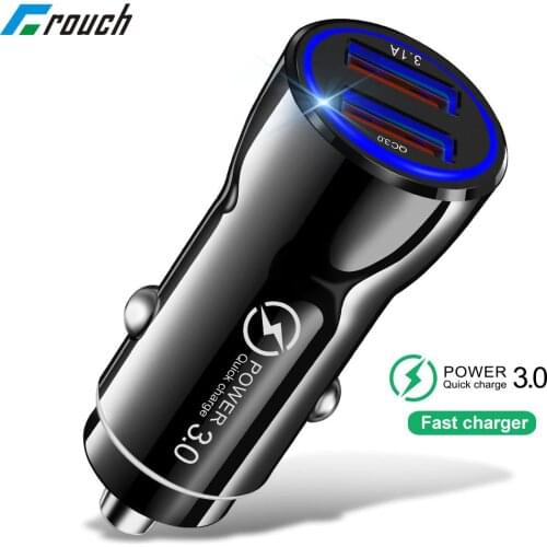 Crouch Dual usb Car Charger quick charge 3.0 5V 3.1A Universal car phone charger for iPhone samsung Tablet GPS Fast Car charger