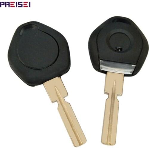PREISEI Car Accessories With LED Light Transponder Chip Key Shell For BMW Car Key Replacements Fob