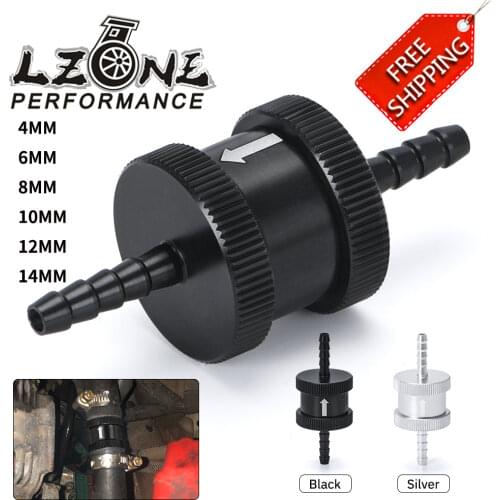 FREE SHIPPING - 6 Size 4MM / 6MM / 8MM / 10MM / 12MM / 16MM Non Return One Way Fuel Check Valve Aluminum Alloy Petrol Diesel