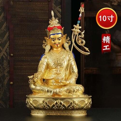Large Asia Nepal high grade gilding Padmasambhava Guru Rinpoche Buddha statue HOME Patron saint bless safe health good LUCK