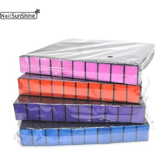 50 Pcs/lot Black Sanding Nail File Block Colorful Sponge Nail Buffer Block UV Gel Polishing Nails Accessories Tools Manicure Kit