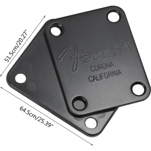 Electric Guitar Bass Neck Plate & Screws for strat S T TL -- or Black D5QD