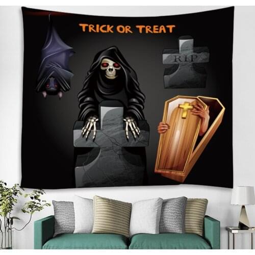 Halloween tapestry scary halloween party wall decoration tapestry family bar halloween diy decoration