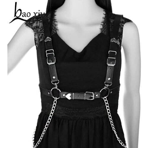 Hot New Punk Goth Body Chain Belt Womens Leather Garter Stocking Bondage Sculpting Harness Straps Corset Waistand Dress Belt