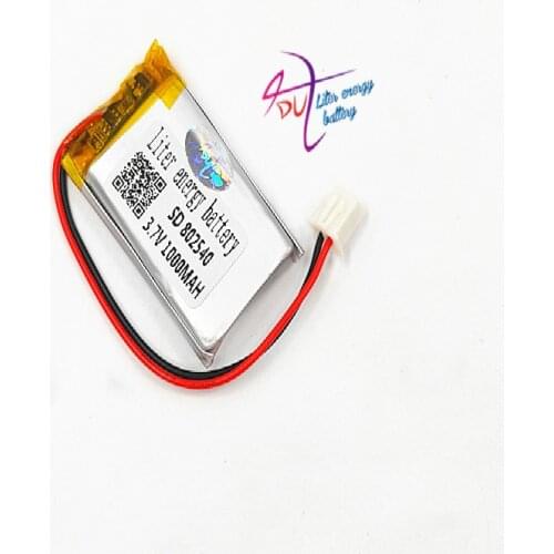 JST XH 2.54mm 802540 3.7V 1000MAH lithium polymer battery 852540 scan code instrument speaker driving apparatus