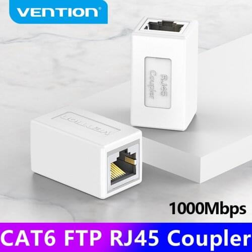 Vention Cat6 Connector FTP Cat6/5e Ethernet Adapter 8P8C Network Extender Extension Cable for Ethernet Cable RJ45 Connector
