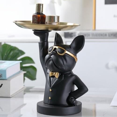 Cool Bulldog,Statue,Table Decoration,Fashion Sculpture,Home Room Decor,Multifunction,Desk Storage,Figurine Miniature,Coin Bank