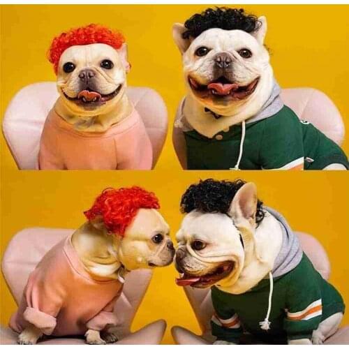 Cute Funny Pet Wig Set For Pet Cats And Dogs Cosplay Props Punk Head Accessories Animals Pet Costume Party Decoration