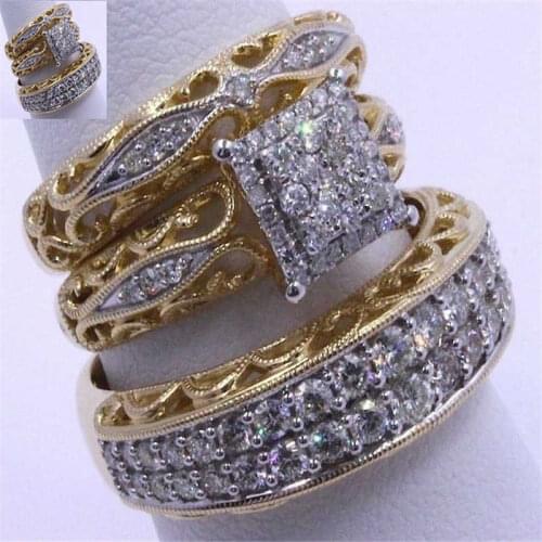 New creative couple ring Zelda legend Ring Crystal Set Ring Jewelry size 6-10