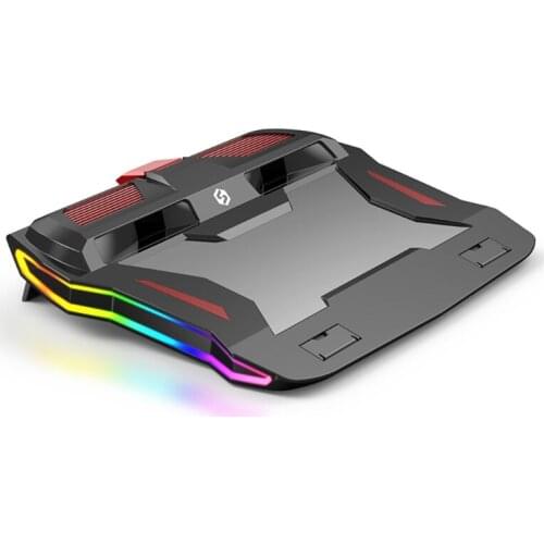2020 New RGB Gaming Laptop Cooler Adjustable Notebook stand 3000 RPM Powerful Air Flow Cooling Pad For 12-17 inch Laptop