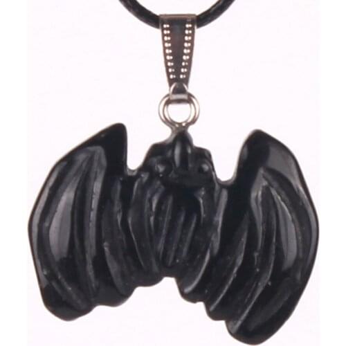 Wholesale 24pcs Green Aventurine Jewelry Multicolor Vampire Bat Men Pendant Vintage Gothic Crystal Charms Pendants Free Shipping