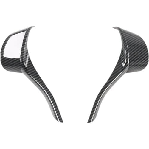 For Nissan Navara NP300 2016-2021 Carbon Fibre Car Steering Wheel Panel Button Cover Trim Decorative Sticker Accessories