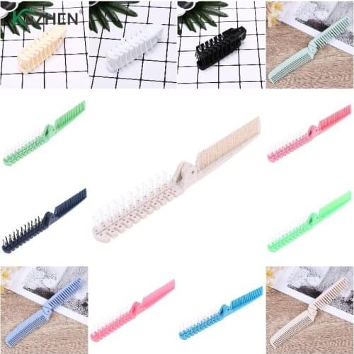 Folding Portable Travel Combs Folding Anti-Static Hair Brush Styling Kits Hairdressing Salon Hair Care Styling Tools 7 Colors