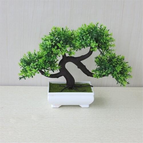 Home Decoration Welcome Pine Bonsai Simulation Green Potted Plant Desktop Decoration Bedroom Living Room Porch Plant Decoration
