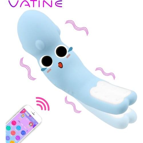 VATINE Bluetooth Wireless Remote Control Vagina Clitoris Stimulator G-spot Massager APP Vibrator Sex Toys for Women