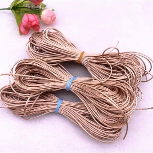 0.5-2.0mm Khaki Waxed Cord Waxed Thread Cord String Strap Necklace Rope Beads for Jewelry Making DIY Bracelet Accessories