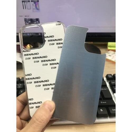 10pcs/lot factory sale Sublimation phone case cover for iphone 6s 7 8 11 xs xr 12 pro max with sticky Aluminum inserts