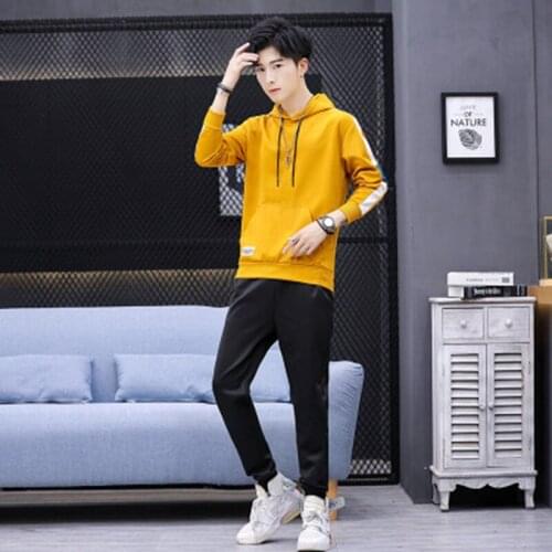 2020 Spring Hot Sale Mens Sports and Leisure Joggers Sweat Suits Hoodies+Pants Suit Sweatshirt Sportswear Set 2pc Hoody Suit