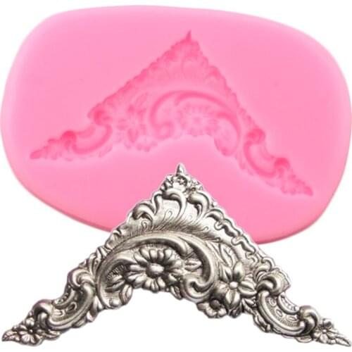 3D Relief Cake Border Silicone Molds Flower Lace Fondant Cake Decorating Tools Resin Clay Candy Chocolate Gumpaste Moulds