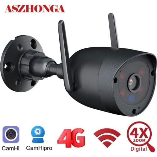 4G SIM Card IP Camera 1080P Wireless WIFI Security CCTV Mini Outdoor Bullet Home Video Surveillance Cam CamHi APP Two Way Audio