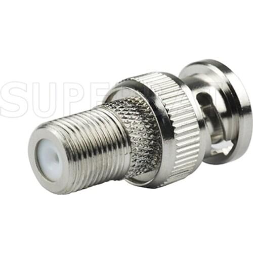 Superbat 5pcs BNC-F Adapter BNC Plug to F Jack straight RF Coaxial connector
