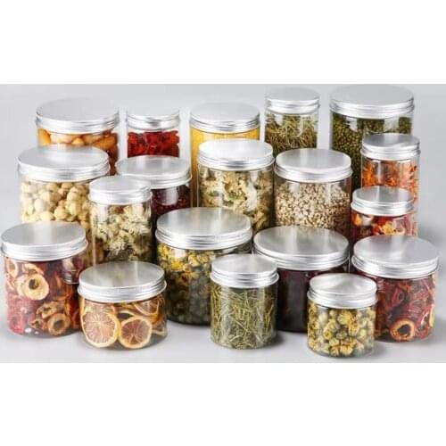 50 Pcs/Lot 170ml Makeup Container Rangement Plastic Storage Bottle Cans Aluminum Cap For Food Tea Honey Plastic Tube Pet