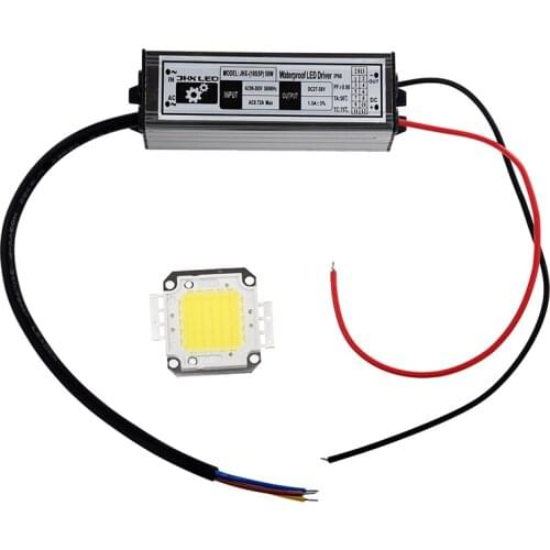 50W High Power White LED Lamp + Driver Adapter Driver Light Bulb