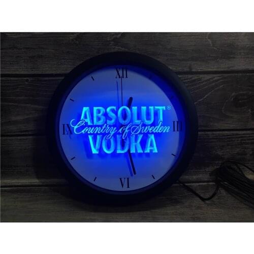 0E025 Absolut Vodka Country of Sweden Beer APP RGB 5050 LED Neon Light Signs Wall Clock