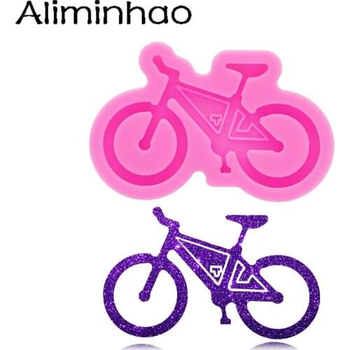 DY1049 Shiny Mini Bike Bicycle Keychain Resin Silicone Mold, Crafting Mold Making With Epoxy for Jewellery, Mold for Chocolate