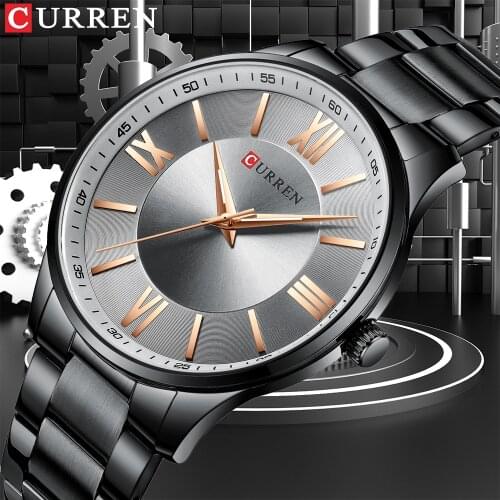 CURREN Watches for Men Simple Quartz Stainless Steel Luxury Brand Business Clock Male Relogio Masculino