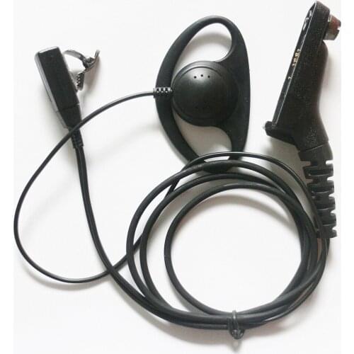 D-Ring Shape Hanging Earhook Earpiece Earphone Headset Surveillance Mic For Motorola MotoTRBO Radio DP, DGP, XPR and XiR Series
