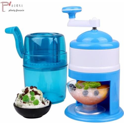 DIY Stainless Steel Manual Ice Crusher Shaver Portable Hand Crank Kids Shredding Snow Cone Maker Machine cream