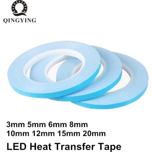 Transfer Tape Double Sided Heat Thermal Conduct Adhesive Tape 3mm 5mm 6mm 8mm 10mm 20mm for LED Module Chip PCB Heatsink CPU