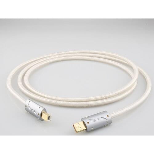 Hi-End A26 OCC silver plated USB audio cable data USB cable DAC USB hifi cable A-B usb cable Viborg USB Plug HIFI