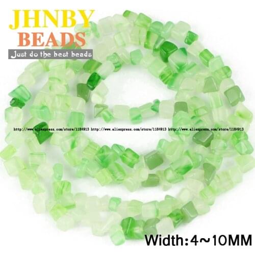 JHNBY Green carnelian Irregular Gravel stone beads High quality Natural stone 88cm Chip beads fit Jewelry bracelet making DIY
