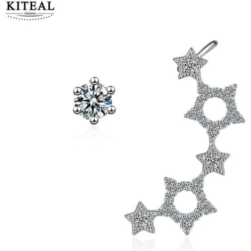 KITEAL Xmas Gift silver plated Gentlewoman big and small Stars Jewelry European Style