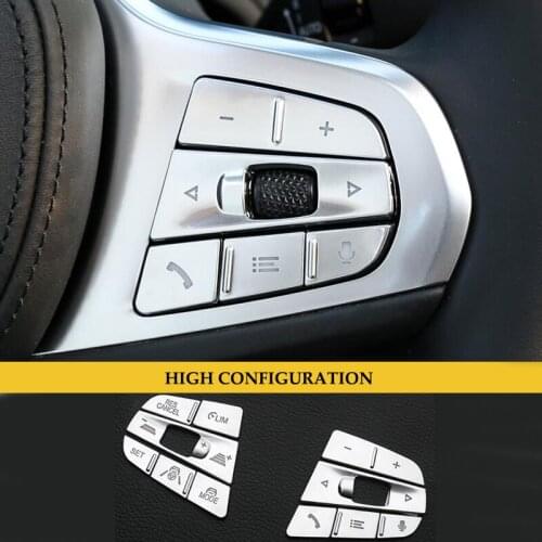 Car Steering Wheel Buttons Frame Covers Stickers Trim for BMW 3 series G20 G28 2020 lnterior Auto Accessories