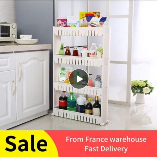 Multifunctional Gap Storage Rack Multi-Layer Plastic Kitchen Bathroom Shelf Organizer Home Sundries Finishing Rack HWC