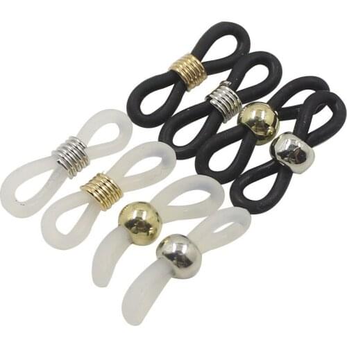 20pcs Fashion Adjustable Eyeglass Buckle Glasses Chain Rubber Ring Non Slip Connector DIY Glasses Chain Eyewear Accessories