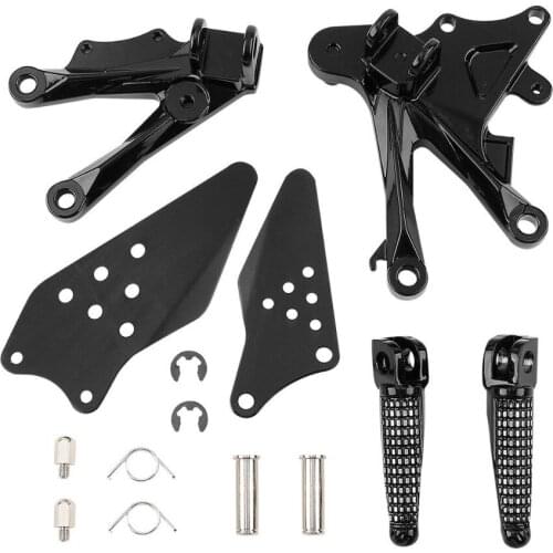 Motorbike Front Rider Foot pegs foot rest with Brackets For ZX10R 2006 2010 2007 2008 2009 Foot Pegs