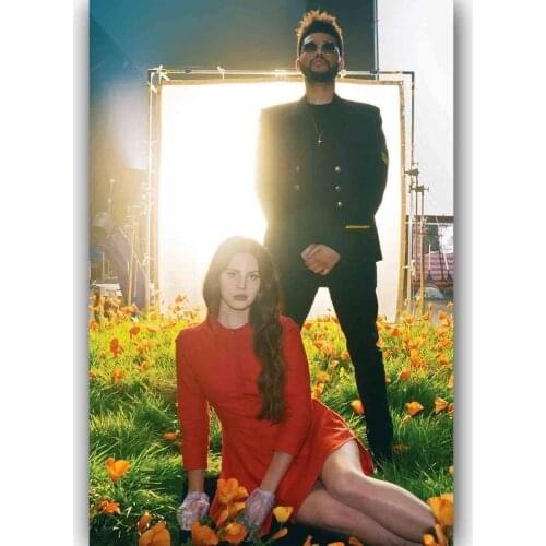 New Lana Del Rey &The Weeknd Rap Soul Stars-Silk Art Poster Wall Sicker Decoration Gift