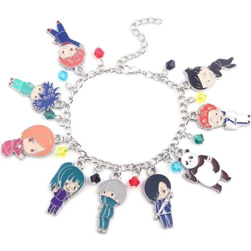 New Fashion Metal Bracelet Jujutsu Kaisen Cosplay Props Gojo Satoru Itadori Yuji Bracelet Accessories for Women Men Jewelry Gift