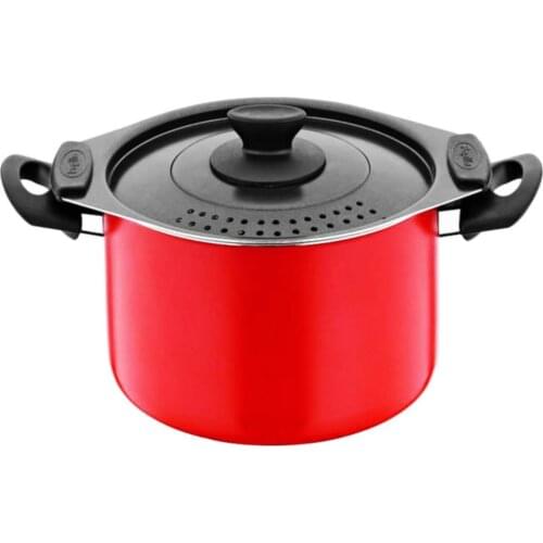 Pasta Pot Red 20 Cm 4 Lt With Strainer Lid High Quality Free Shipping