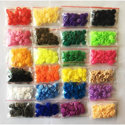 50Sets Plastic Snaps Button Fasteners KAM T5 Bag Folder Dark Buckle Button Resin Garment Accessories For Baby Clothes
