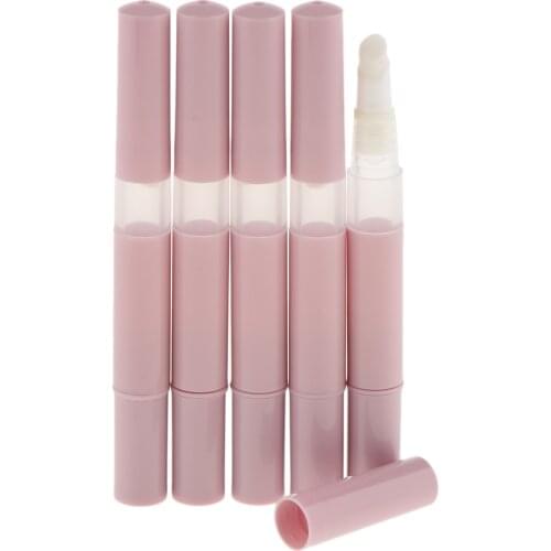 Detachable Premium 5pcs 3ml Empty Twist Pen Lip Gloss Nail Polish Eyelashes Tubes Refillable Tube With Paint Brush Tips